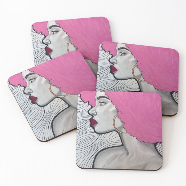 Item preview, Afrocentric Portrait in Pink designed and sold by Kourt..