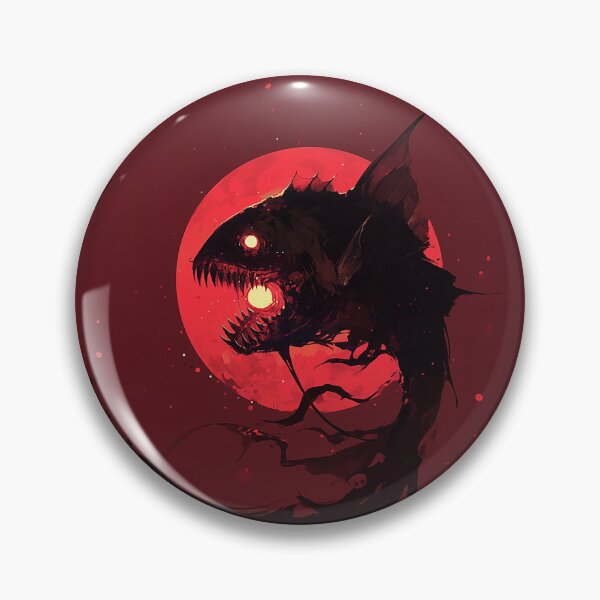 Item preview, Anglerfish Silhouette With Blood Moon Glow designed and sold by Christian Weiss.