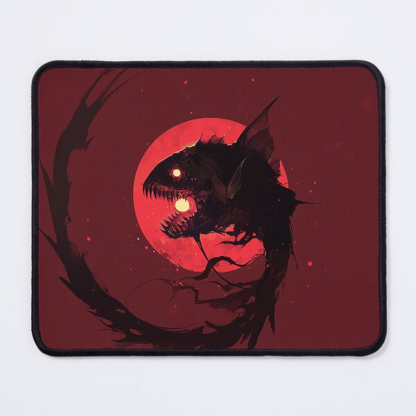 Item preview, Anglerfish Silhouette With Blood Moon Glow designed and sold by Christian Weiss.