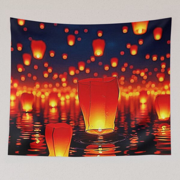 Item preview, Floating Lanterns of Hope Design designed and sold by Health And Fitness Posts e-Store.