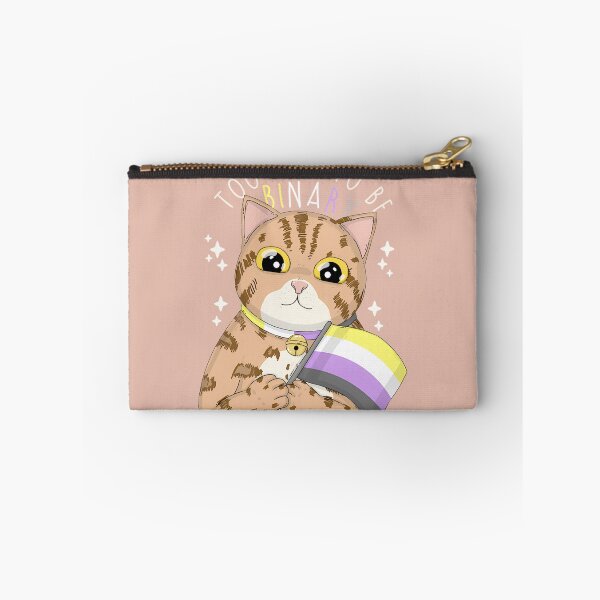 Item preview, Adorable Cat with Nonbinary Flag designed and sold by Christopher Hopkins.