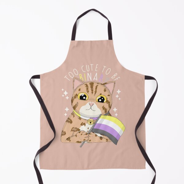 Item preview, Adorable Cat with Nonbinary Flag designed and sold by Christopher Hopkins.