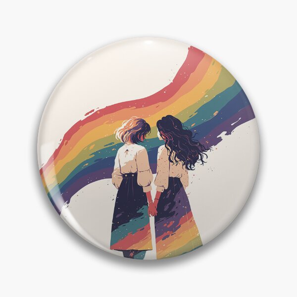 Item preview, Rainbow Silhouettes Of Women Holding Hands designed and sold by Christian Weiss.