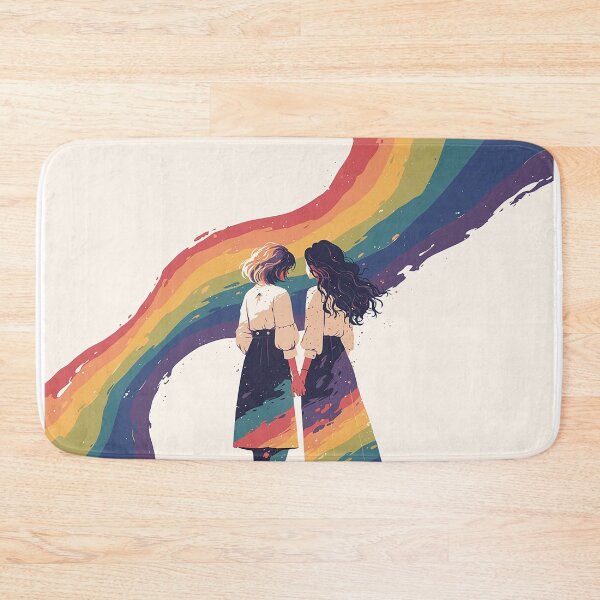 Item preview, Rainbow Silhouettes Of Women Holding Hands designed and sold by Christian Weiss.