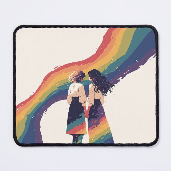 Item preview, Rainbow Silhouettes Of Women Holding Hands designed and sold by Christian Weiss.