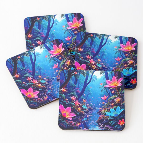Item preview, Glowing Ethereal Jungle Oasis Design designed and sold by Health And Fitness Posts e-Store.