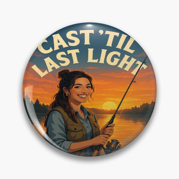 Artikelvorschau, Angelshirt – Cast ’Til Last Light – Sonnenuntergangsangler T-Shirt Geschenk entworfen und verkauft von TS-Concepts.