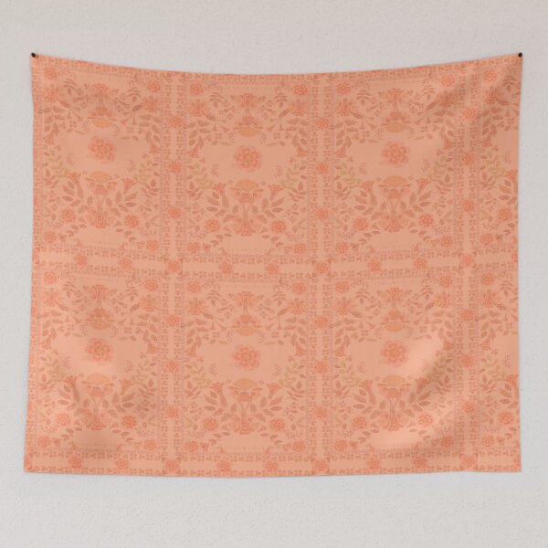 Item preview, Folk Floral Tapestry designed and sold by Loomandlorebyh.