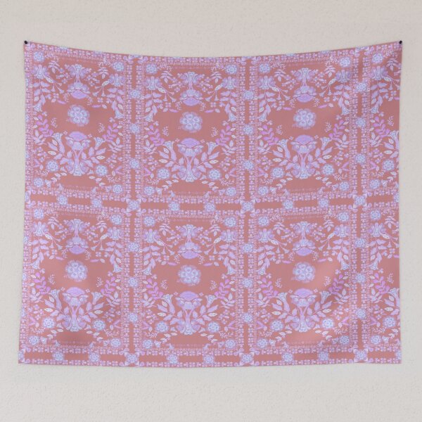 Item preview, Folk Floral Tapestry designed and sold by Loomandlorebyh.
