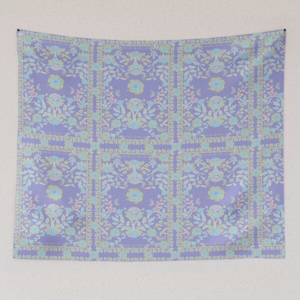 Item preview, Folk Floral Tapestry designed and sold by Loomandlorebyh.