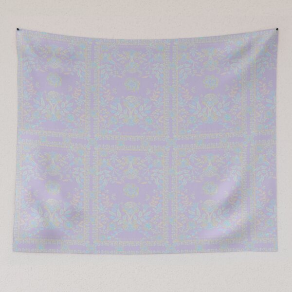 Item preview, Folk Floral Tapestry designed and sold by Loomandlorebyh.