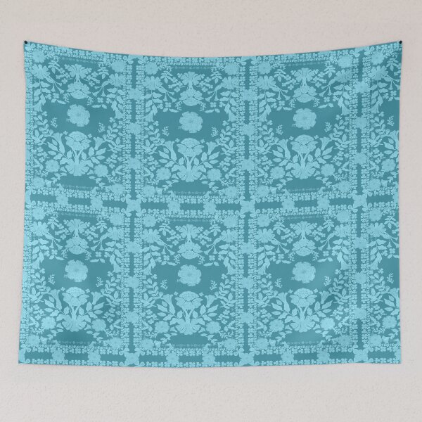 Item preview, Folk Floral Tapestry designed and sold by Loomandlorebyh.