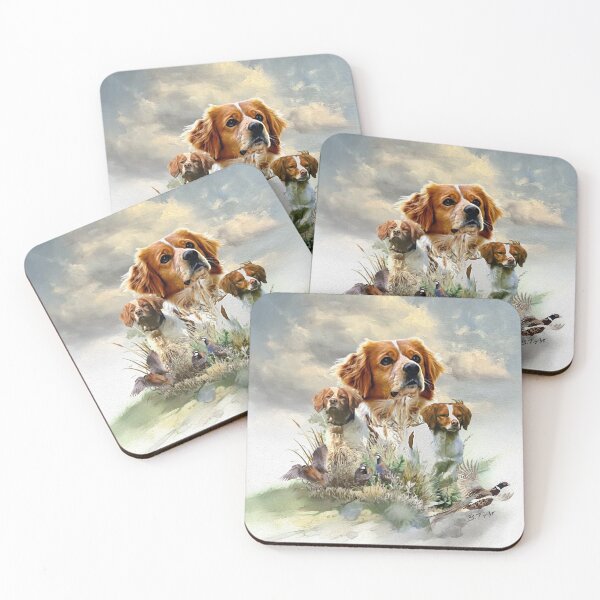 Item preview, Brittany Spaniels , French Brittany , Bird dog  designed and sold by TammyHunterArt.