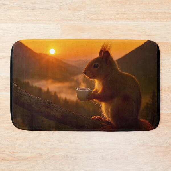 Item preview, Morning Coffee with a Squirrel designed and sold by ART-POD-PL.
