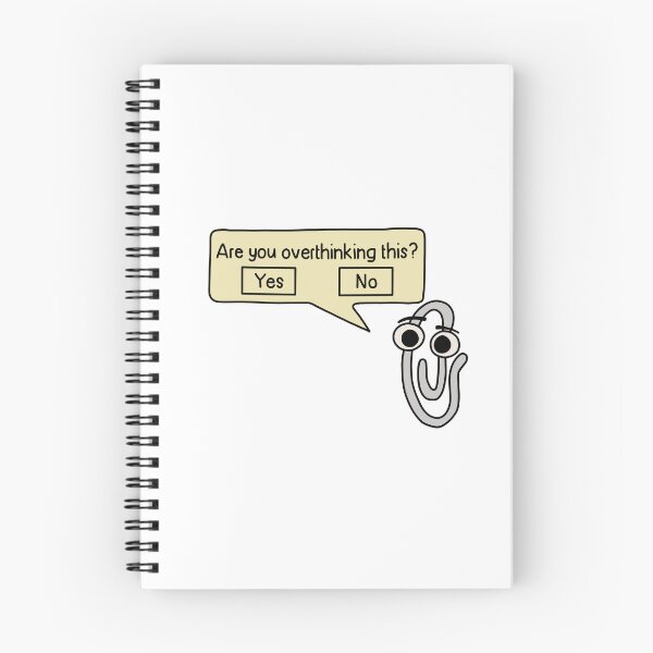 Item preview, Are You Overthinking This - Funny Retro Paperclip Assistant Sticker designed and sold by Doctor Michaela.