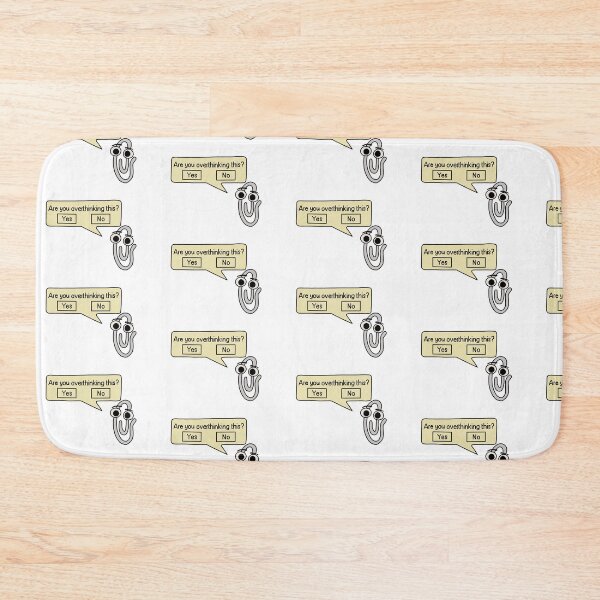 Item preview, Are You Overthinking This - Funny Retro Paperclip Assistant Sticker designed and sold by Doctor Michaela.