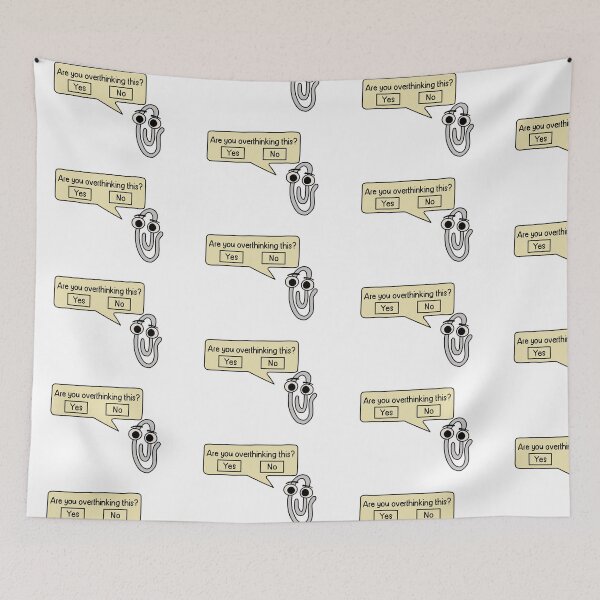 Item preview, Are You Overthinking This - Funny Retro Paperclip Assistant Sticker designed and sold by Doctor Michaela.