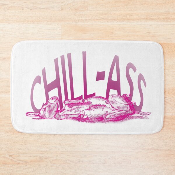 Item preview, Drawing of a donkey rolling on the ground - pink colored version with English text designed and sold by SylvieG18.