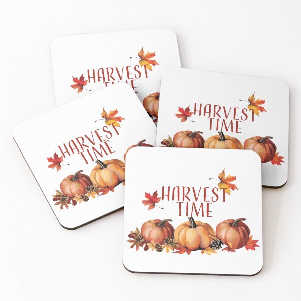 Item preview, “Harvest Time” Pumpkins and Autumn Leaves | Fall Quote Sticker designed and sold by Anne Brooke Art.