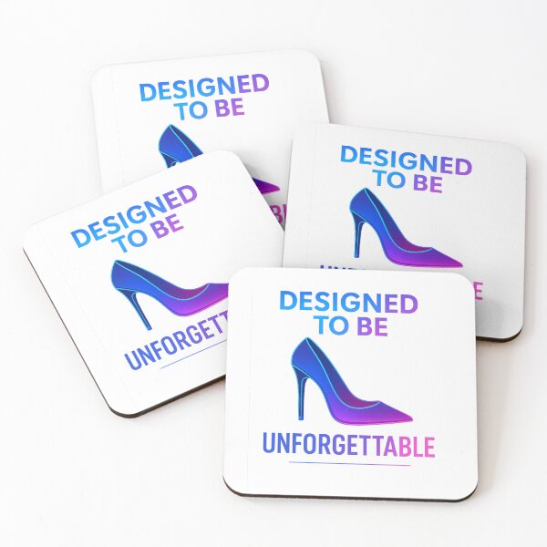 Item preview, Designed to be Unforgettable – Elegant high heel saying in futuristic neon colors designed and sold by ParaSiempreS.