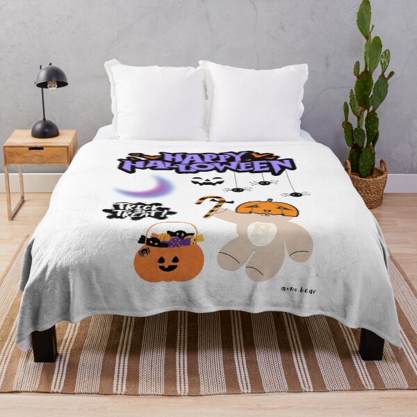 Item preview, Mono Bear Halloween Graphic – Pumpkin Head Bear Trick or Treat designed and sold by mintmono-studio.