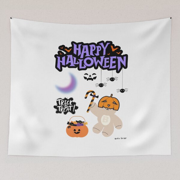 Item preview, Mono Bear Halloween Graphic – Pumpkin Head Bear Trick or Treat designed and sold by mintmono-studio.