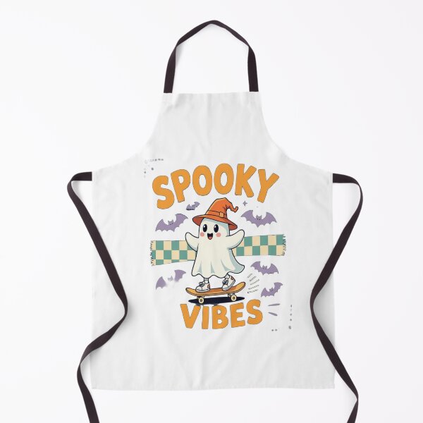 Item preview, Cute Ghost Skater "Spooky Vibes" Halloween Graphic Design designed and sold by ArtistryNetix.