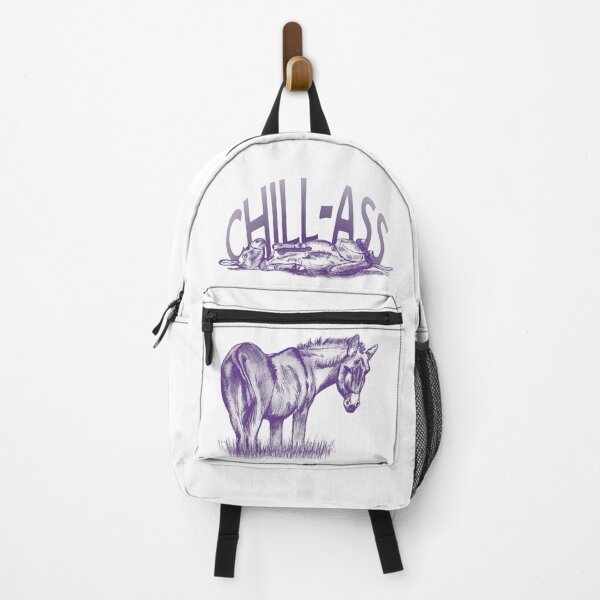 Item preview, Drawing of a donkey rolling on the ground - purple blue colorized version and text in English designed and sold by SylvieG18.