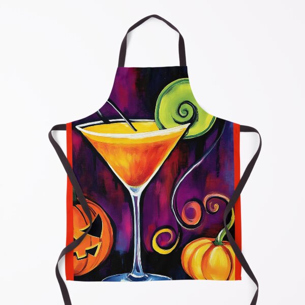 Item preview, Raise a Glass to Halloween with Festive Cocktails Pumpkins and Spiraling Color designed and sold by OlfactoART Studio.