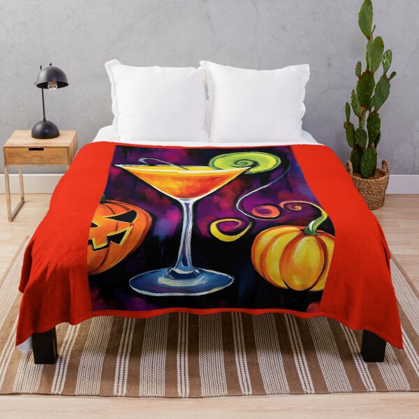 Item preview, Raise a Glass to Halloween with Festive Cocktails Pumpkins and Spiraling Color designed and sold by OlfactoART Studio.