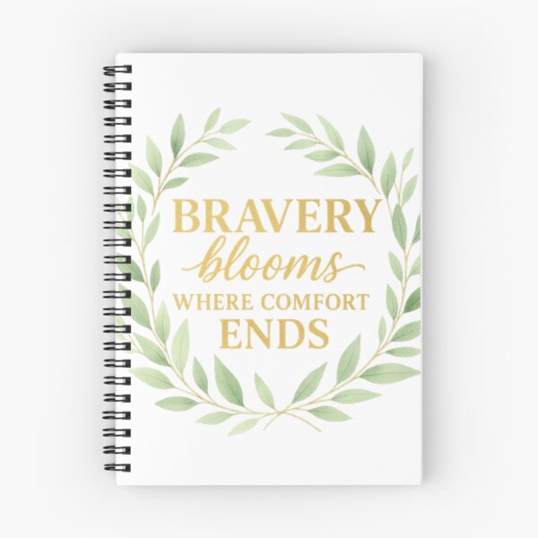Item preview, Bravery Blooms Where Comfort Ends – Motivational T-Shirt & Gift Design designed and sold by GogoVibes.