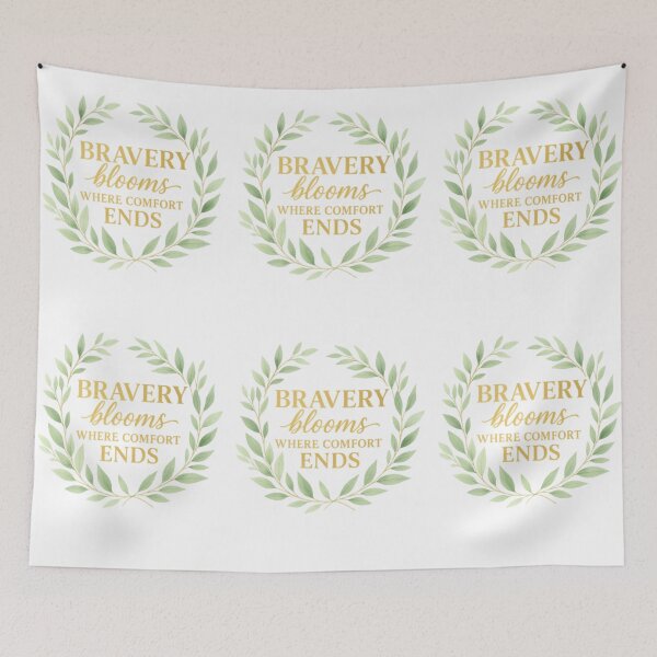 Item preview, Bravery Blooms Where Comfort Ends – Motivational T-Shirt & Gift Design designed and sold by GogoVibes.