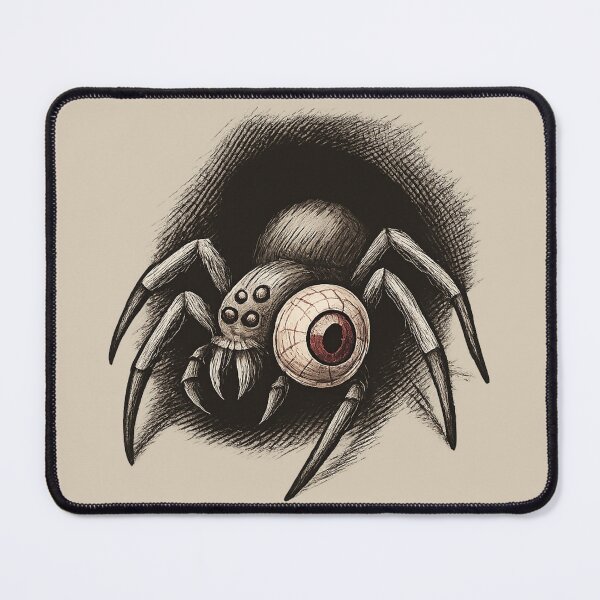 Item preview, Halloween Spider with Bloodshot Eyeball Vintage Etching designed and sold by Meandmyshop.