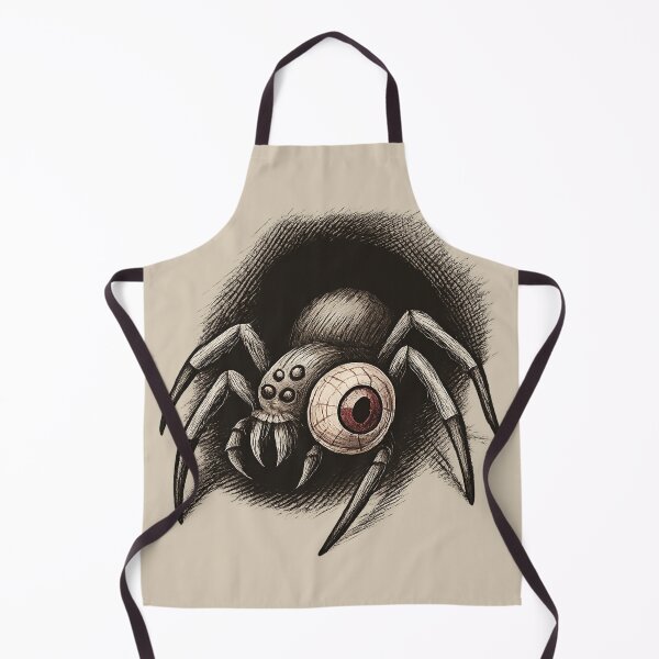 Item preview, Halloween Spider with Bloodshot Eyeball Vintage Etching designed and sold by Meandmyshop.
