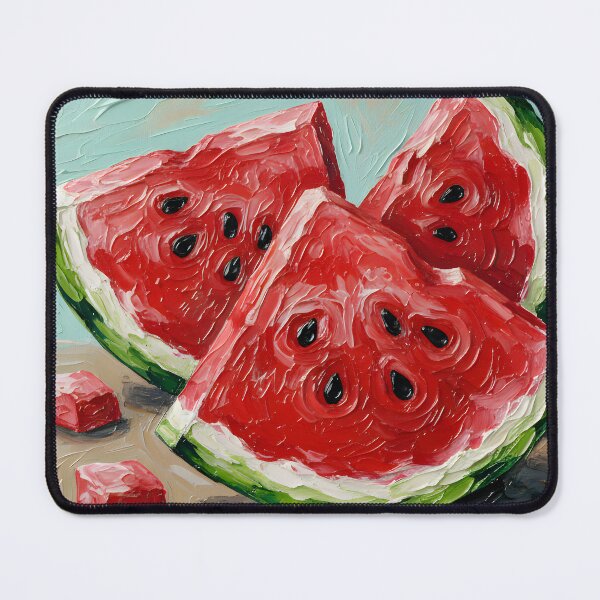 Item preview, Red watermelon in acrylic colors, harmonious and delicious colors reflect the beauty of the fruits and provide beautiful visual nutrition. designed and sold by jotcar.
