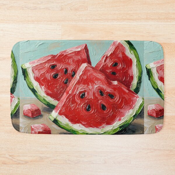 Item preview, Red watermelon in acrylic colors, harmonious and delicious colors reflect the beauty of the fruits and provide beautiful visual nutrition. designed and sold by jotcar.