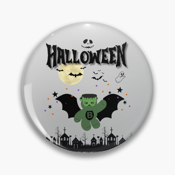 Item preview, Mono Bear Halloween Graphic – Frankenstein Bear in Graveyard designed and sold by mintmono-studio.