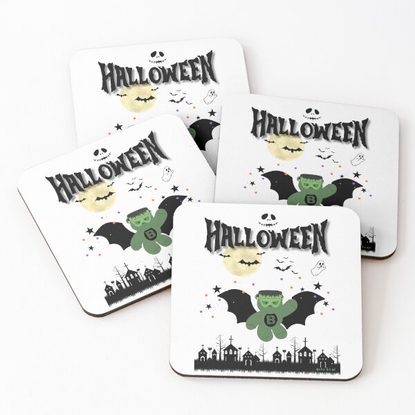 Item preview, Mono Bear Halloween Graphic – Frankenstein Bear in Graveyard designed and sold by mintmono-studio.