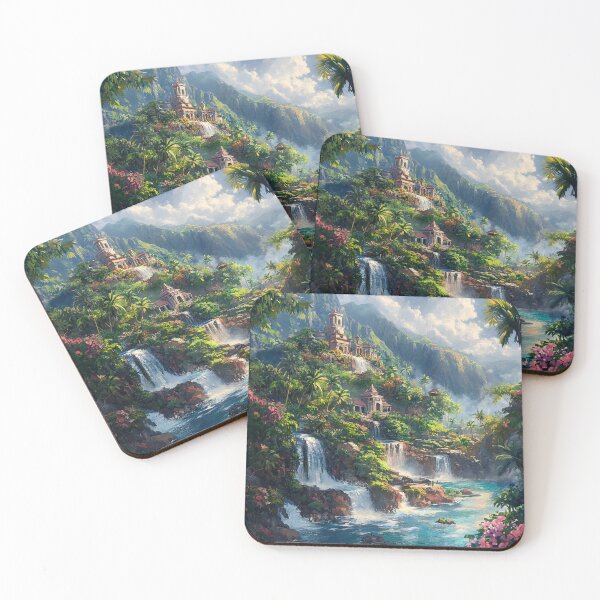 Item preview, Waterfall City designed and sold by Awesome-Artwork.
