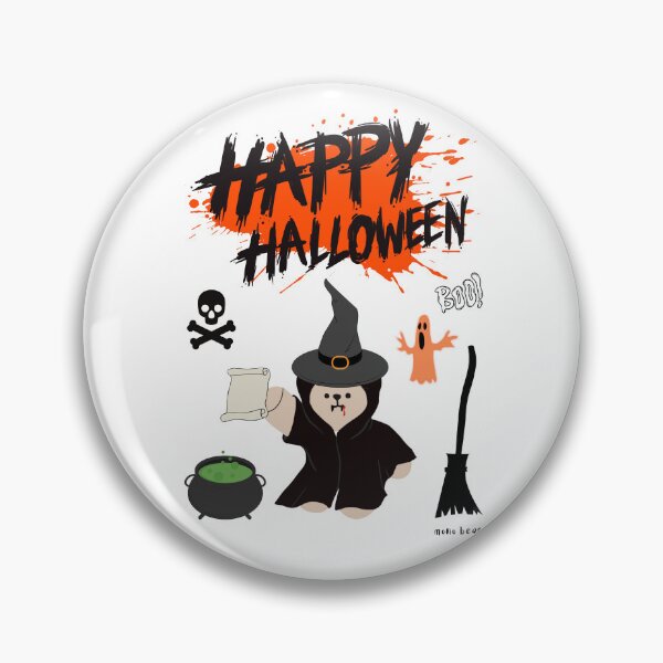 Item preview, Mono Bear Halloween Graphic – Witch Bear with Cauldron and Spell designed and sold by mintmono-studio.