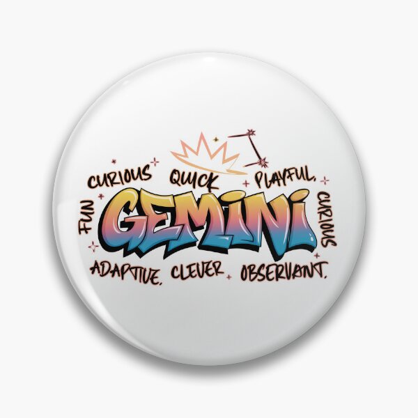 Item preview, Gemini Zodiac Personality Graphic – Astrology Star Sign Design for Expressive Geminis designed and sold by JoeZigns81.