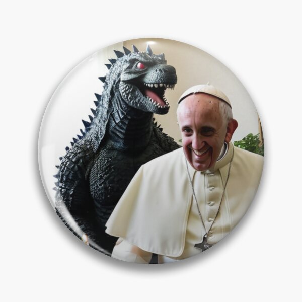 Item preview, Godzilla pope francis birthday funny prank gift 03 designed and sold by CheeseBlueprint.