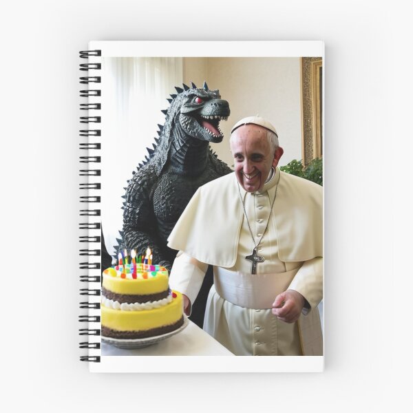Artikelvorschau, Godzilla Papst Franziskus Geburtstag lustiges Streichgeschenk 03 entworfen und verkauft von CheeseBlueprint.