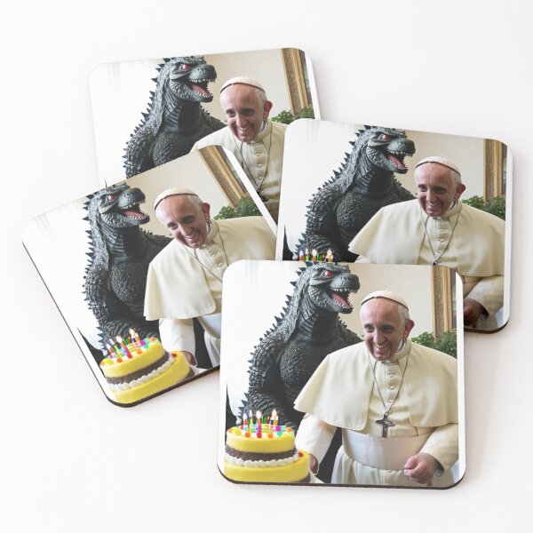 Item preview, Godzilla pope francis birthday funny prank gift 03 designed and sold by CheeseBlueprint.