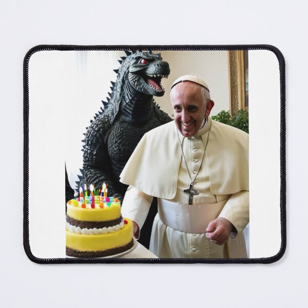 Item preview, Godzilla pope francis birthday funny prank gift 03 designed and sold by CheeseBlueprint.