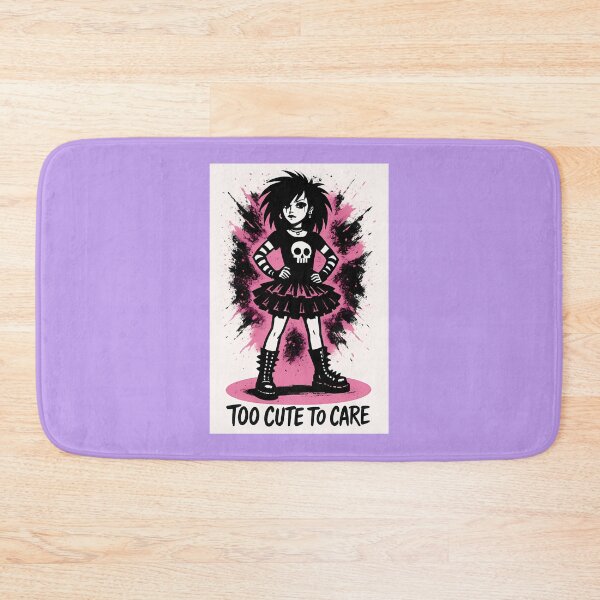 Item preview, Goth Girl Too Cute To Care Punk Skull Skater Dress designed and sold by Jessica Becker.