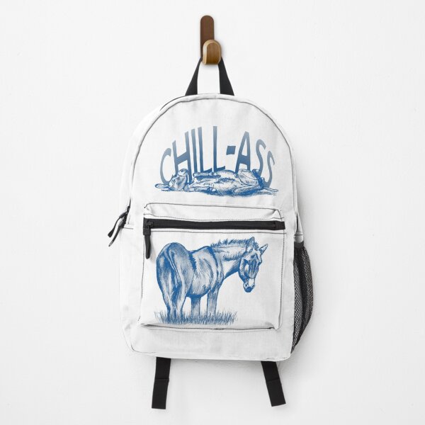 Item preview, Drawing of a donkey rolling on the ground - blue colored version with English text designed and sold by SylvieG18.