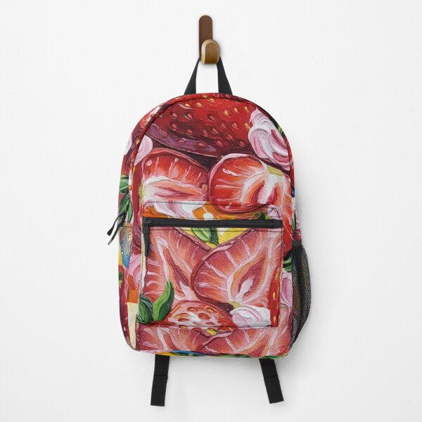 Item preview, Red strawberries in harmonious and delicious acrylic colors. The colors reflect the beauty of the fruits and provide a beautiful, divided, and refreshing visual nourishment. designed and sold by jotcar.