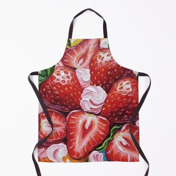 Item preview, Red strawberries in harmonious and delicious acrylic colors. The colors reflect the beauty of the fruits and provide a beautiful, divided, and refreshing visual nourishment. designed and sold by jotcar.