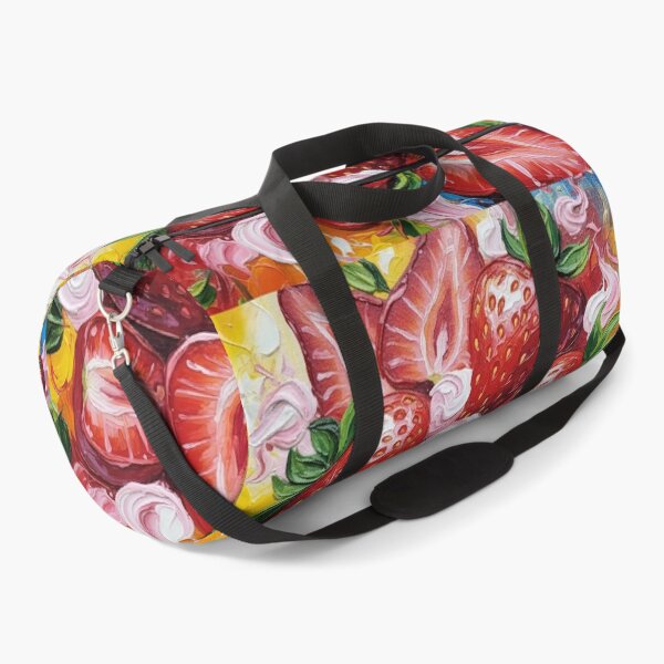 Item preview, Red strawberries in harmonious and delicious acrylic colors. The colors reflect the beauty of the fruits and provide a beautiful, divided, and refreshing visual nourishment. designed and sold by jotcar.